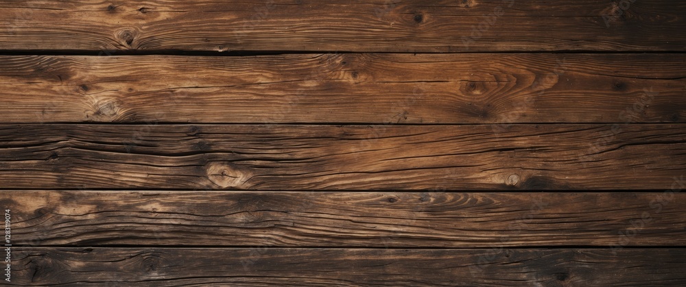 Poster dark rustic wooden background with textured grain pattern and varying shades of brown. ideal for des