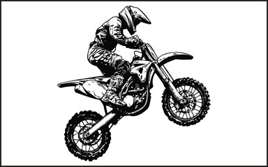 motocross rider on a motorcycle