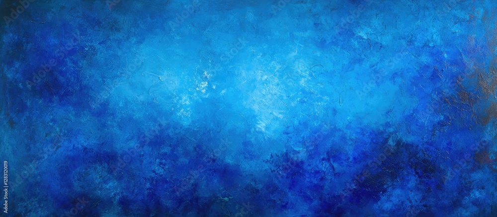 Poster vibrant abstract blue backdrop featuring deep rich shades transitioning smoothly across the canvas, 