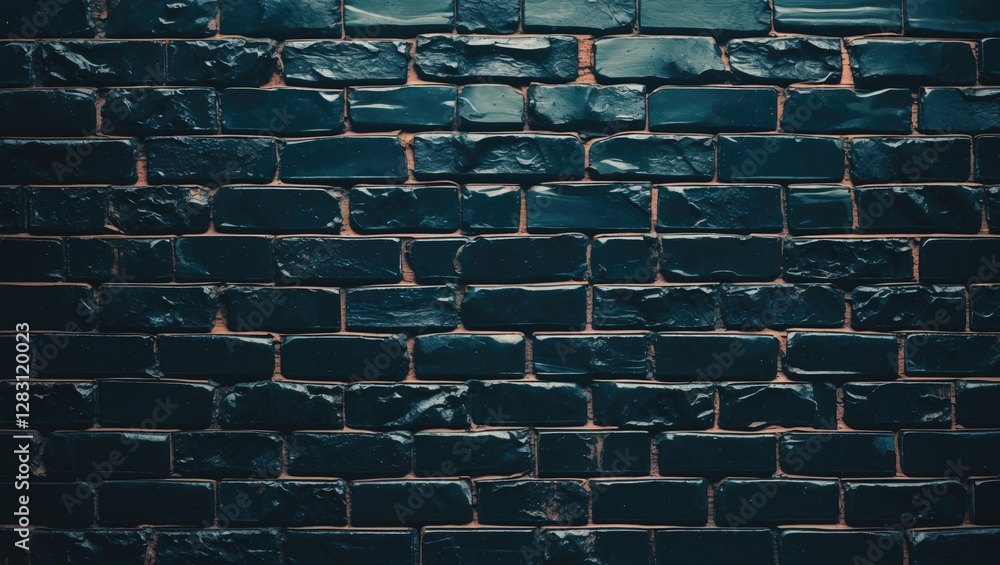Poster black textured brick wall background with uneven surface and subtle variations in color and lighting