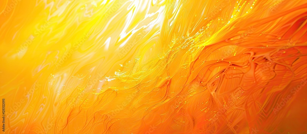 Poster vibrant abstract background featuring swirling warm orange and yellow hues with a soft motion blur p
