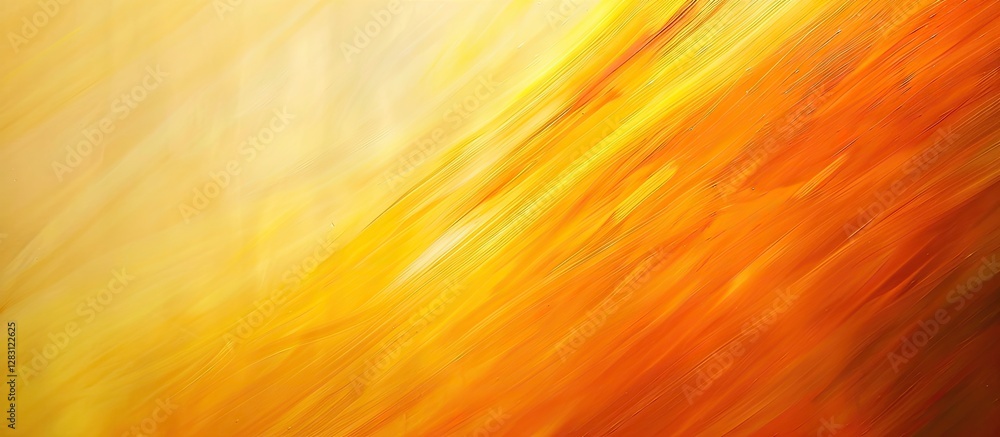 Fototapete Warm orange and yellow abstract background with motion blur, featuring a diagonal flow and soft gradients, ideal for copy space usage.