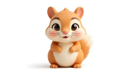 Cartoon little squirrel smile