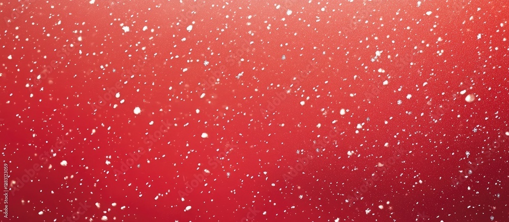 Poster red gradient background with white snowflakes scattered throughout, creating a festive winter atmosp