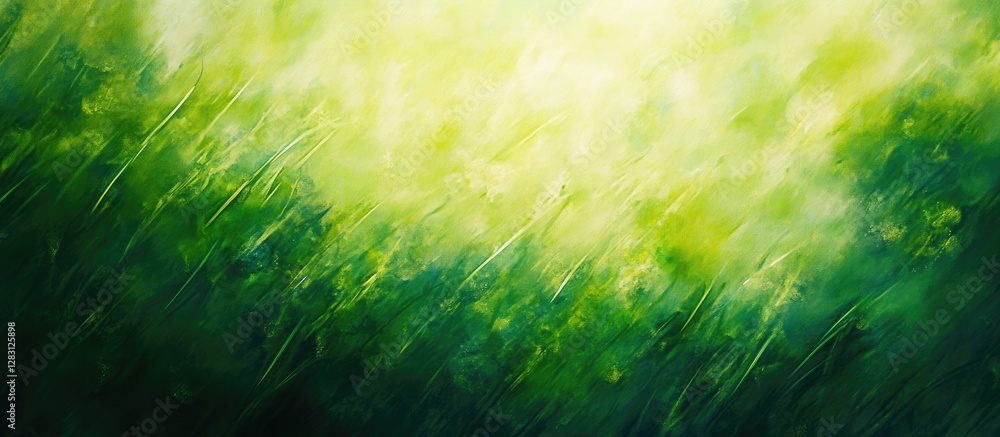 Poster Vibrant green abstract grass texture with a soft blurred effect, featuring light and dark green hues blended harmoniously in the background.