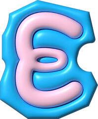 3D Ransom Letter E