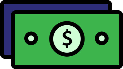 Money Filled Line Icon