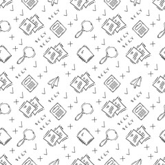 business pattern. startup seamless pattern. doodle business seamless pattern. startup background