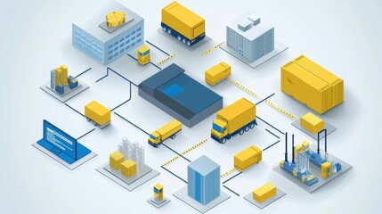 Obraz premium SAP Systems Applications and Products or ERP enterprise resources planning system concept business process automation software and management software