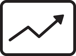 Growth Line Chart Outline Icon