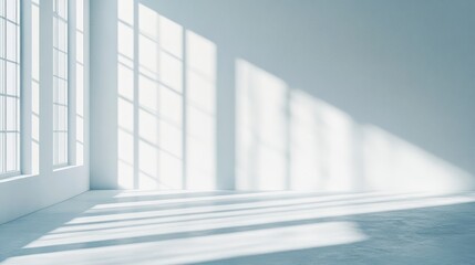 Obraz premium Light and Shadow in Minimalist Room Interior Design