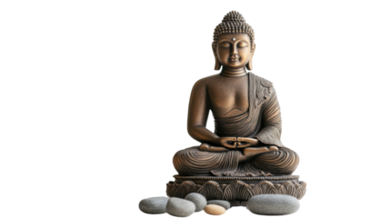 Meditation spa relaxation concept isolated on white background 