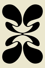 Trendy minimalist seamless pattern with abstract creative artistic hand drawn composition ideal for interior design, wallpaper, minimal background, vector illustration