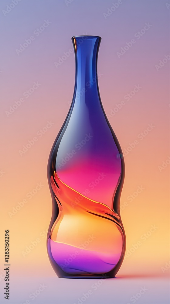 Poster elegant glass vase with fresh flowers displayed on a table creating a beautiful centerpiece for any 