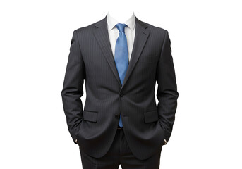 Headless Business Suit Isolated on Transparent Background