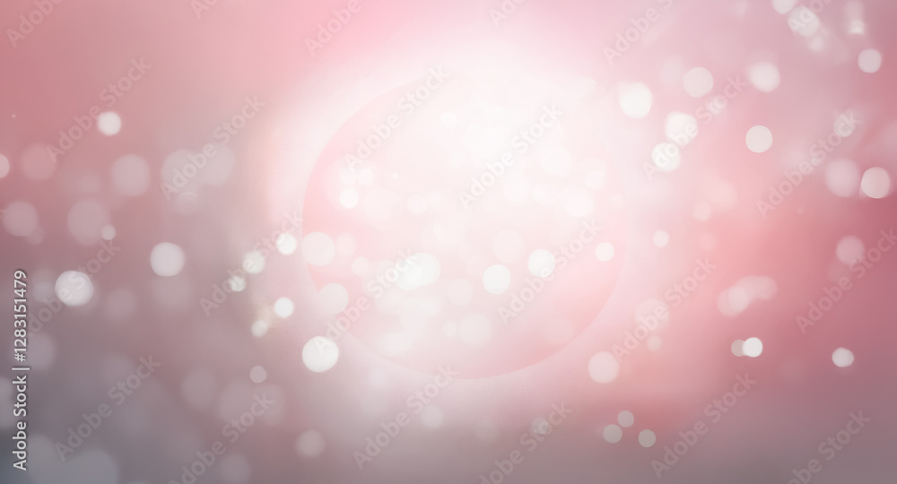Aufkleber soft pink and white hues blend in an ethereal bokeh background, creating a dreamy and gentle atmosph