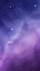 Naklejka premium Mysterious Night Sky with Sparkling Stars