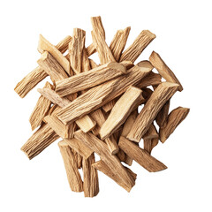 Pile of dried ashwagandha root sticks