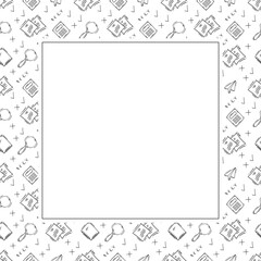 business frame. doodle startup square frame. hand drawn business frame background. startup background