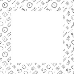 business frame. doodle startup square frame. hand drawn business frame background. startup background