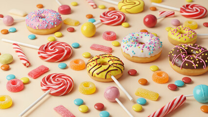 Colorful Candies and Donuts
