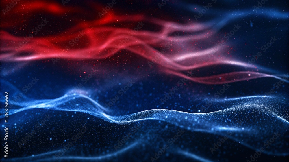 Poster future technology line particle background, technology particle line concept illustration ppt backgr