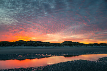 Fototapeta premium Lever de soleil sur les dunes