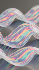 Fluid Neon Wave Pattern