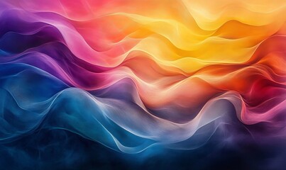 Obraz premium Organic Vibration with flowing, smooth, rhythmic color, 