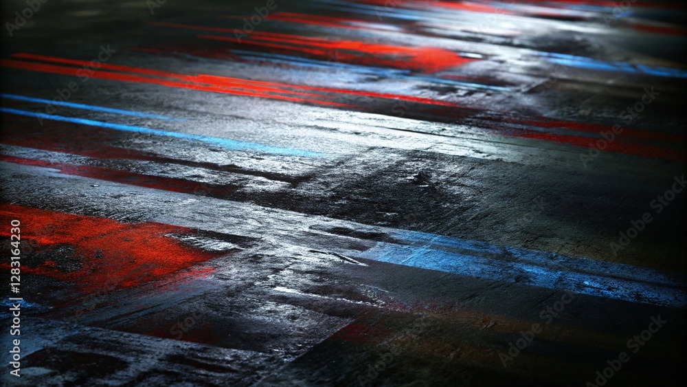 Poster empty room or gaming background for product placement or showcase. abstract composition of curving l