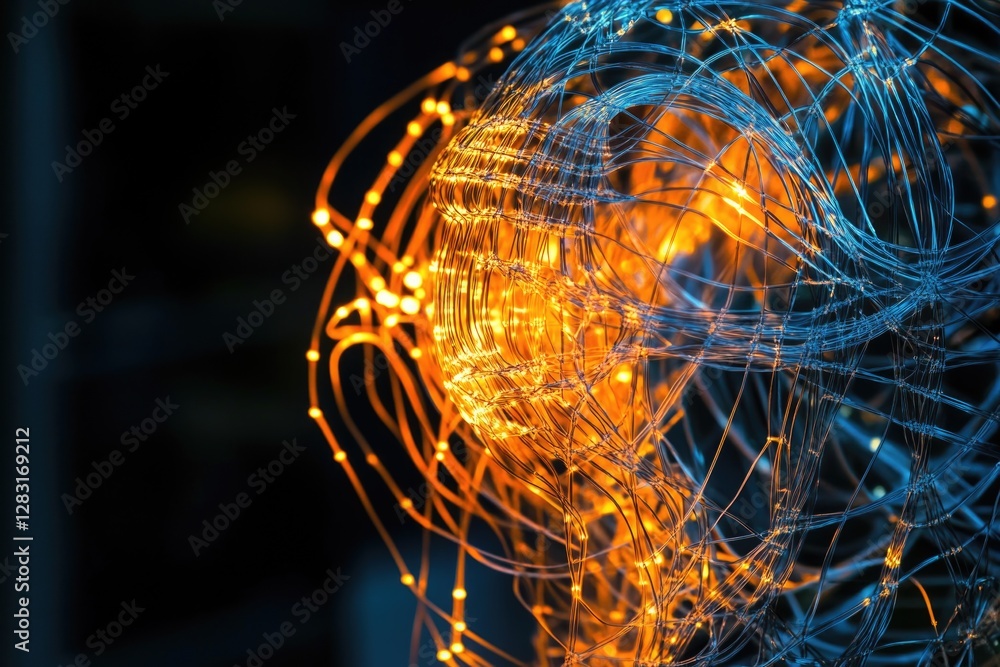 Poster a close up of a light source emitting a warm glow, suitable for use in scenes where a subtle light e