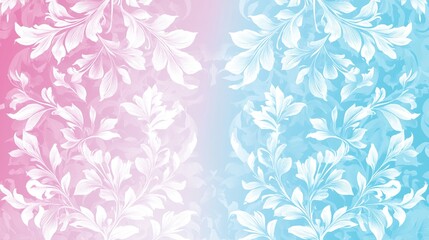 Pastel floral gradient design, leaf pattern, background, texture, website