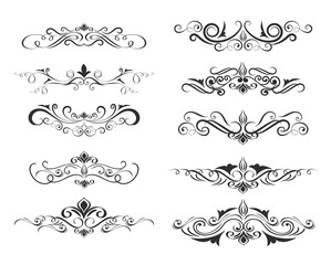 Elements design templates elegant classical symmetric swirl
