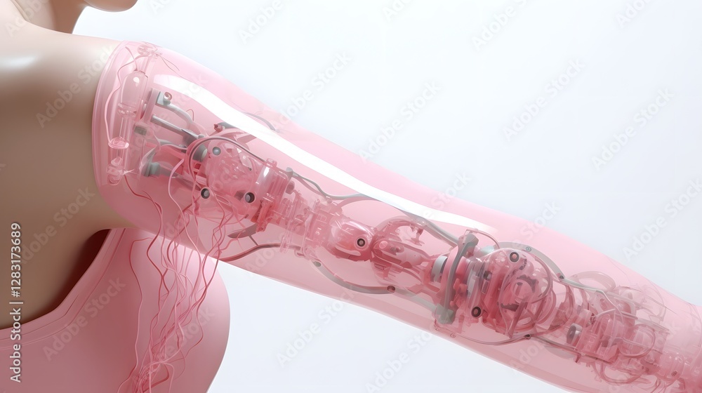 Aufkleber futuristic bioprinting machine creating and manufacturing skin for advanced medical applications and