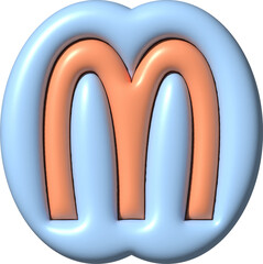 3D Ransom Letter M