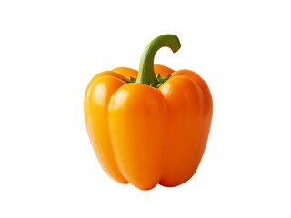 sweet Pepper, orange Paprika, isolated on white background, full depth of field