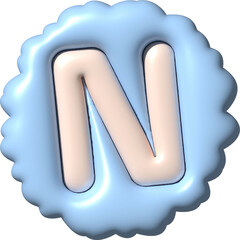 3D Ransom Letter N