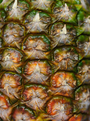 Fototapeta premium Closeup of pineapple skin texture