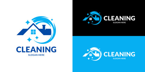 Premium cleaning company logo. Vector illustration.