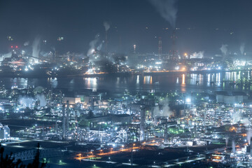 美しい工場夜景　岡山県