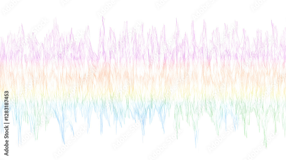 Poster dynamic soundwave visualization digital art abstract colorful gradient artistic perspective creative