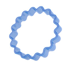 Empty badge on white background. Isolated 3D illustration