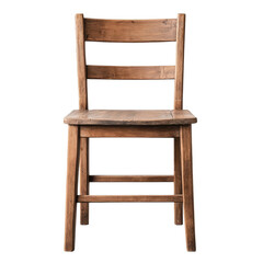 Rustic wooden chair with a simple design