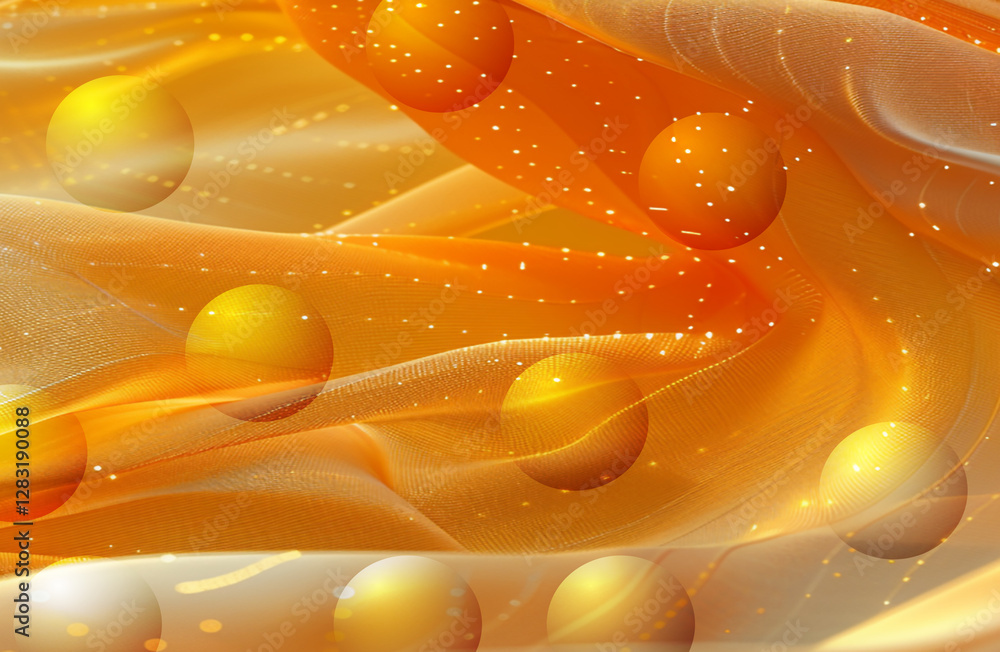 Poster abstract geometric background with circles and spheres. minimalist design with clean lines and soft 