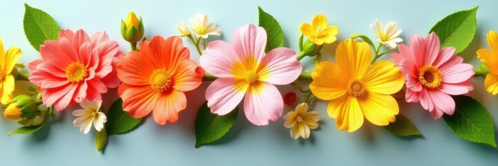 Broche de flores colgado en una rama de limonero, flores artificiales, moda de verano