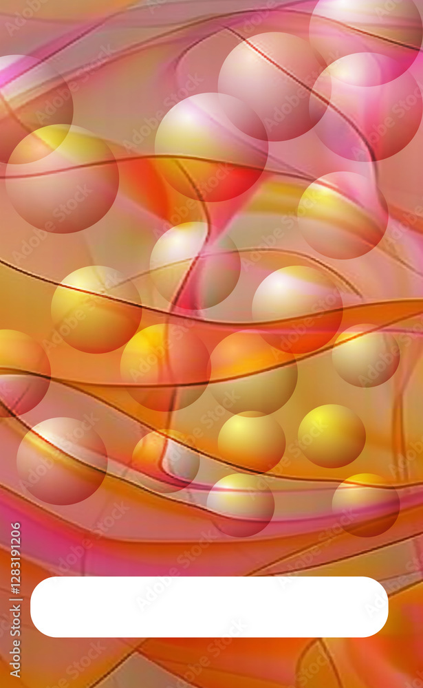 Poster abstract geometric background with circles and spheres. minimalist design with clean lines and soft 
