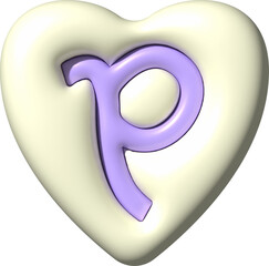 3D Ransom Letter P