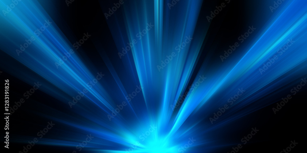 Poster abstract futuristic background with glowing blue light effect. high speed. hi-tech. abstract technol