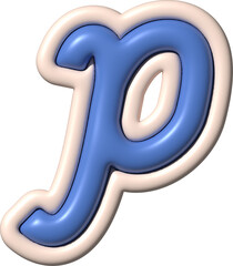 3D Ransom Letter P