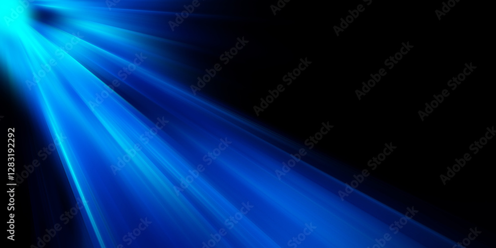 Poster abstract futuristic background with glowing blue light effect. high speed. hi-tech. abstract technol